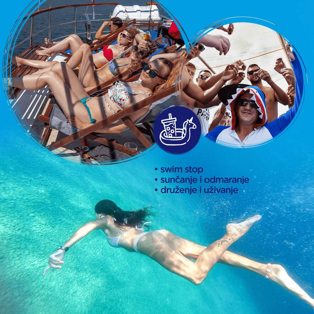 Krstarenje Jadranom - Swim stop, sunčanje, kupanje