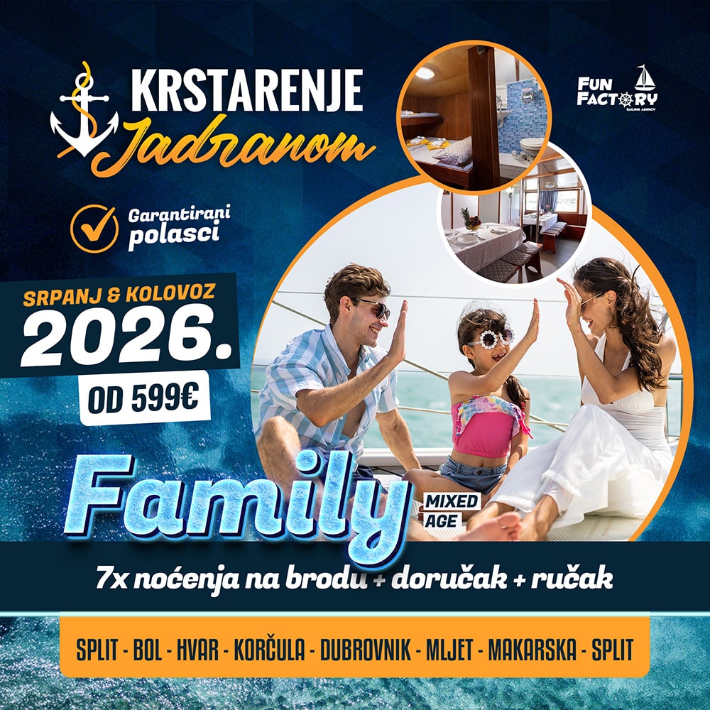 Krstarenje Jadranom 2026. | FAMILY | Mixed age