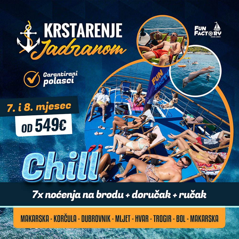 Krstarenje Jadranom 2026. | CHILL | 18-39