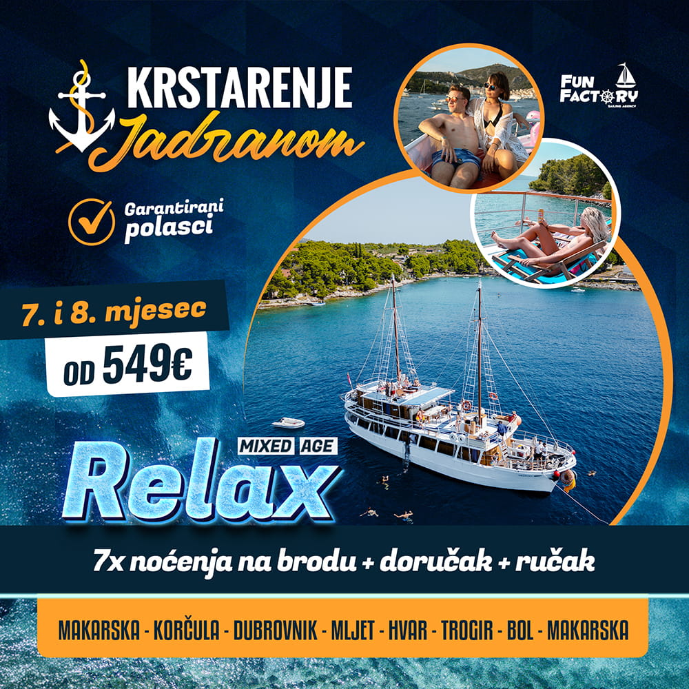 Krstarenje Jadranom 2026. | RELAX | Mixed age