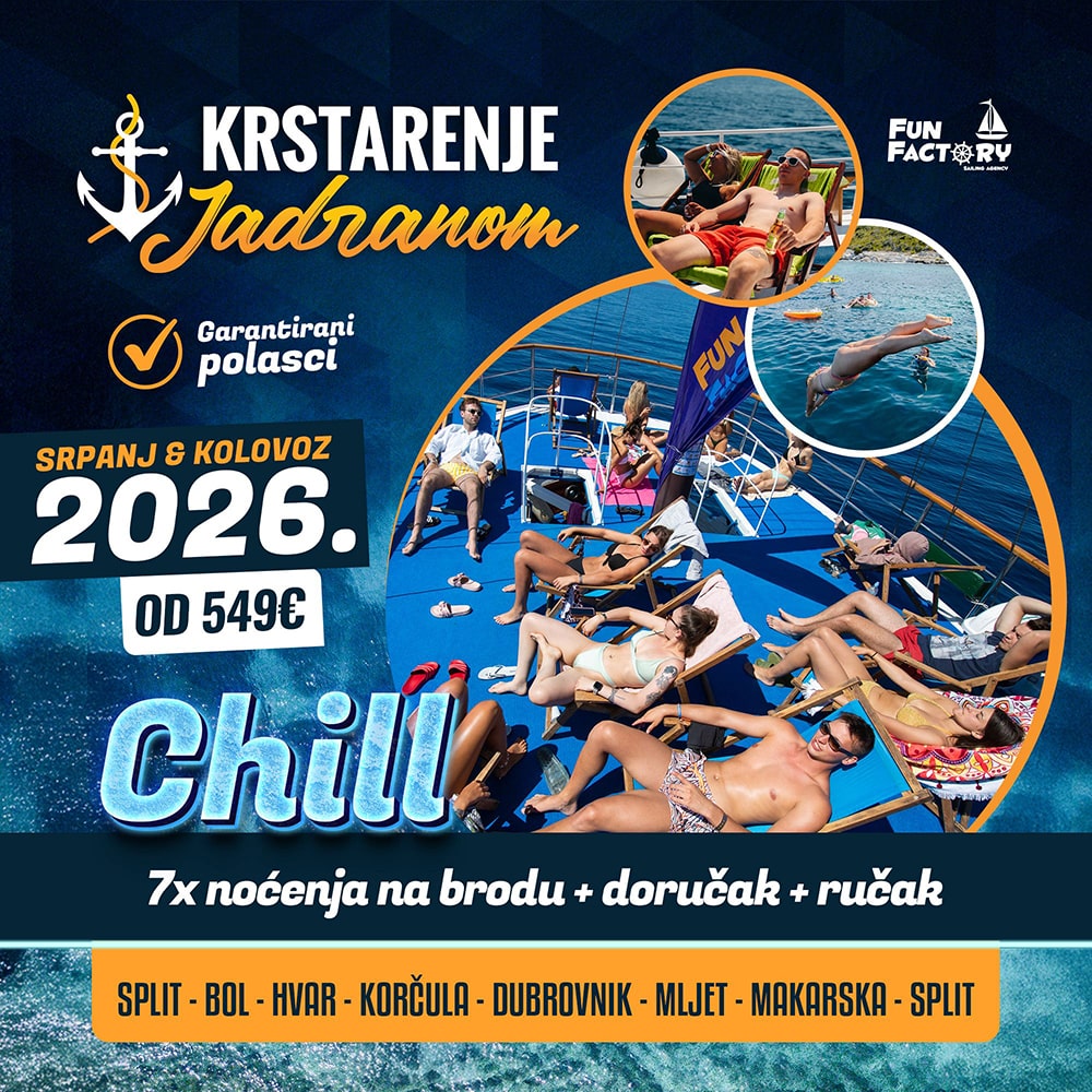 Krstarenje Jadranom 2026. | CHILL | 18-39