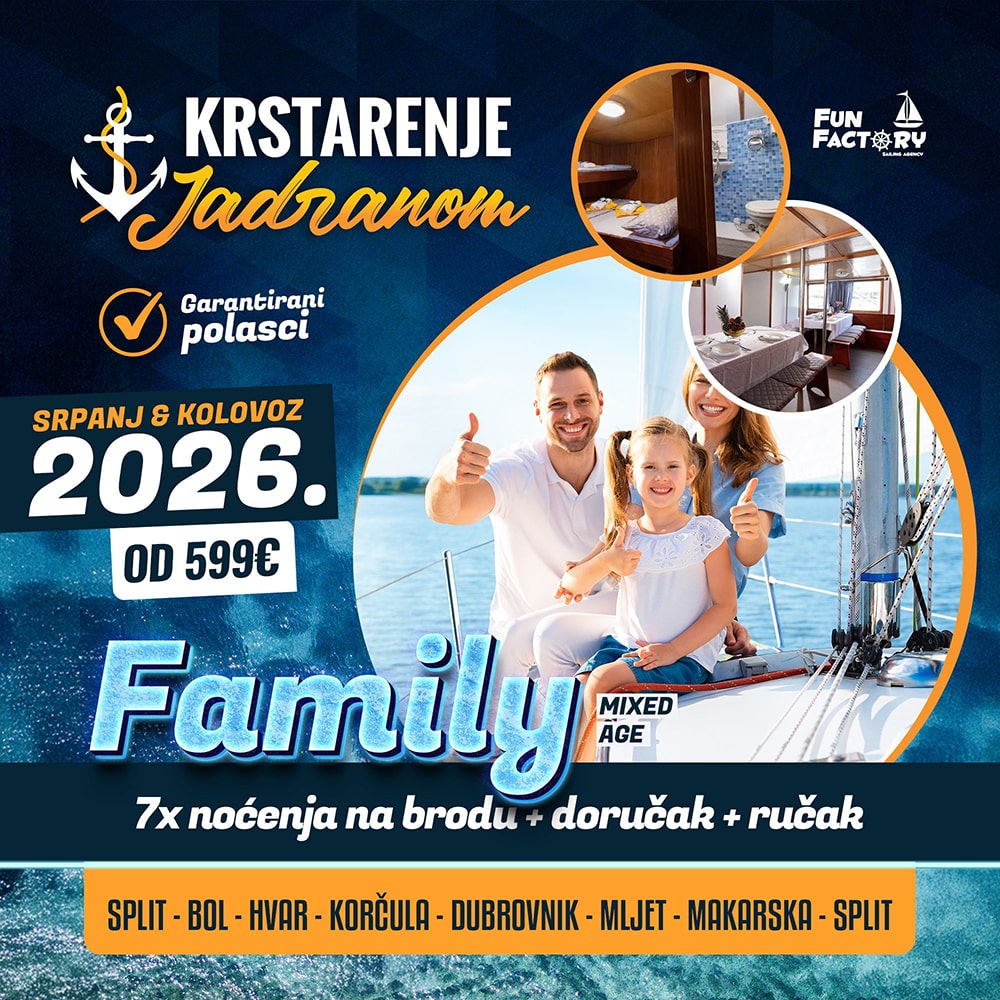 Krstarenje Jadranom 2026. | FAMILY | Mixed age