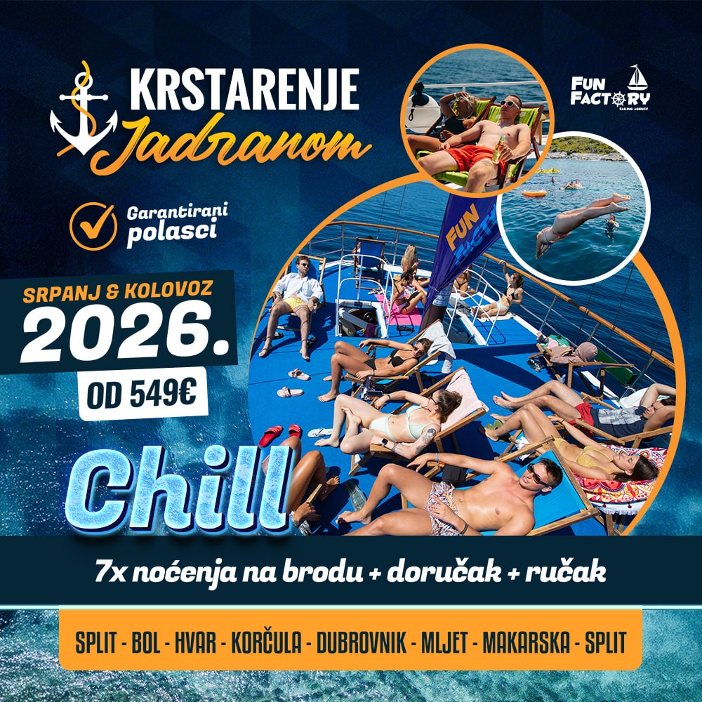 Krstarenje Jadranom 2026. | CHILL | 18-39