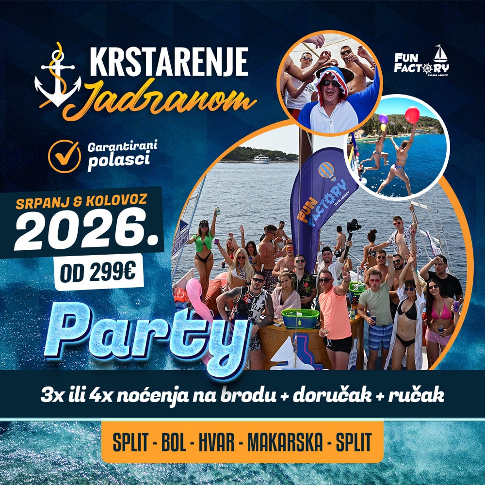 Krstarenje Jadranom 2026. | PARTY | 18-39