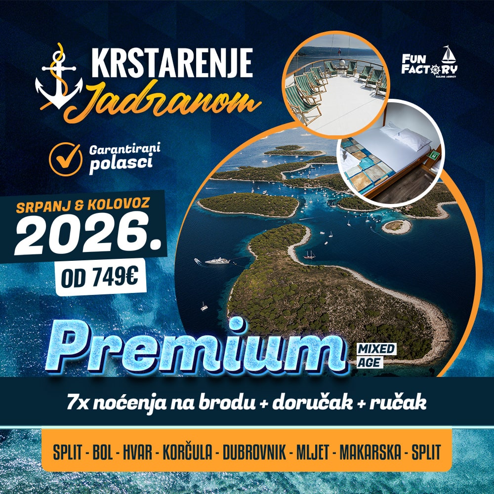 Krstarenje Jadranom 2026. | PREMIUM | Mixed age