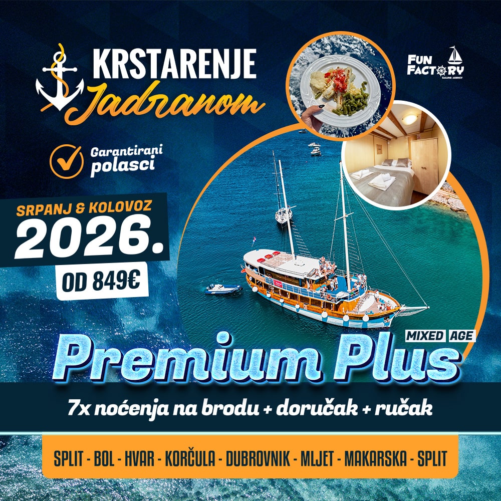 Krstarenje Jadranom 2026. | PREMIUM PLUS | Mixed age