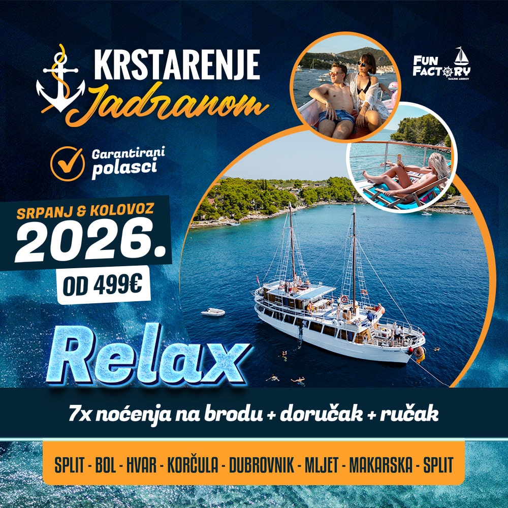 Krstarenje Jadranom 2026. | RELAX | Mixed age