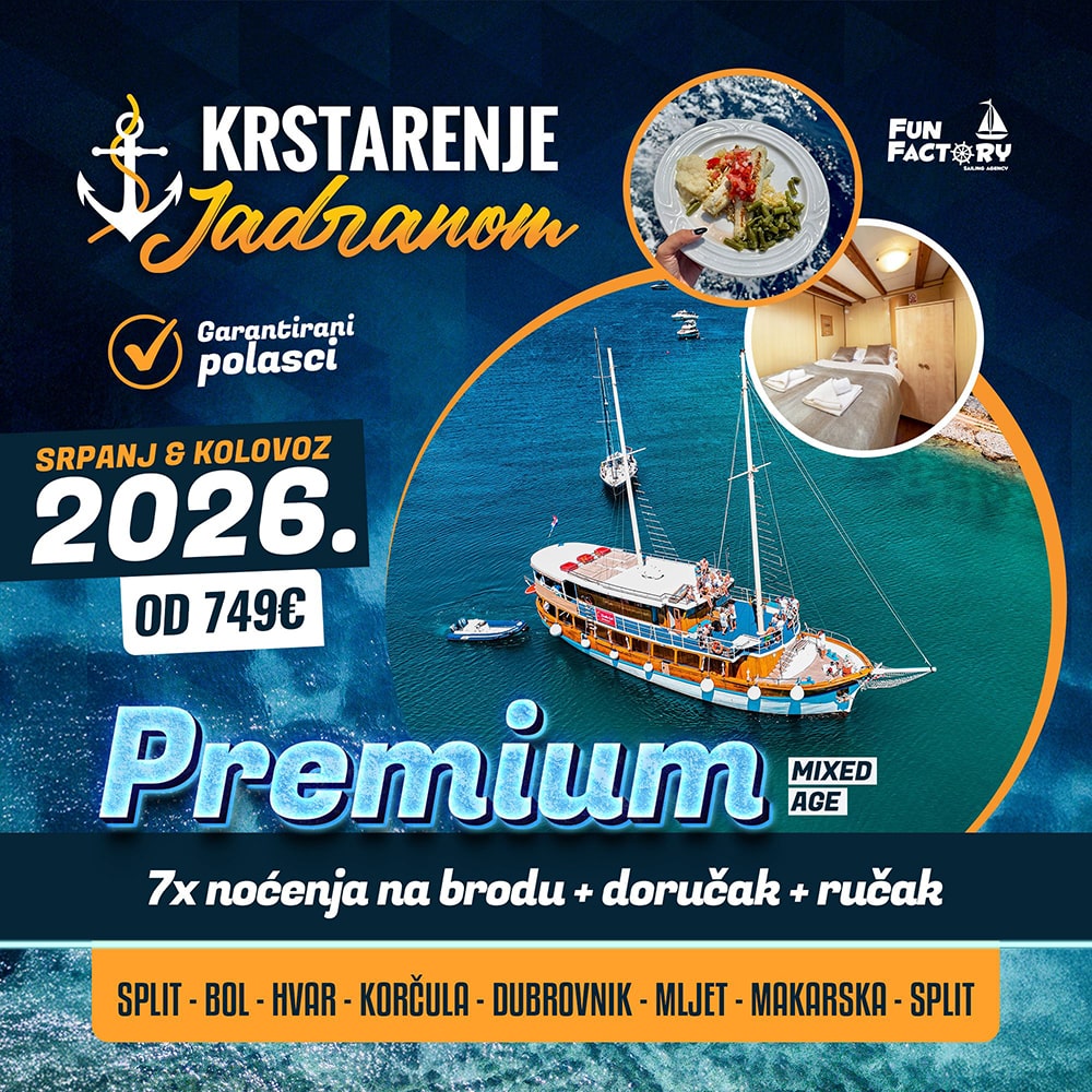 Krstarenje Jadranom 2026. | PREMIUM | Mixed age