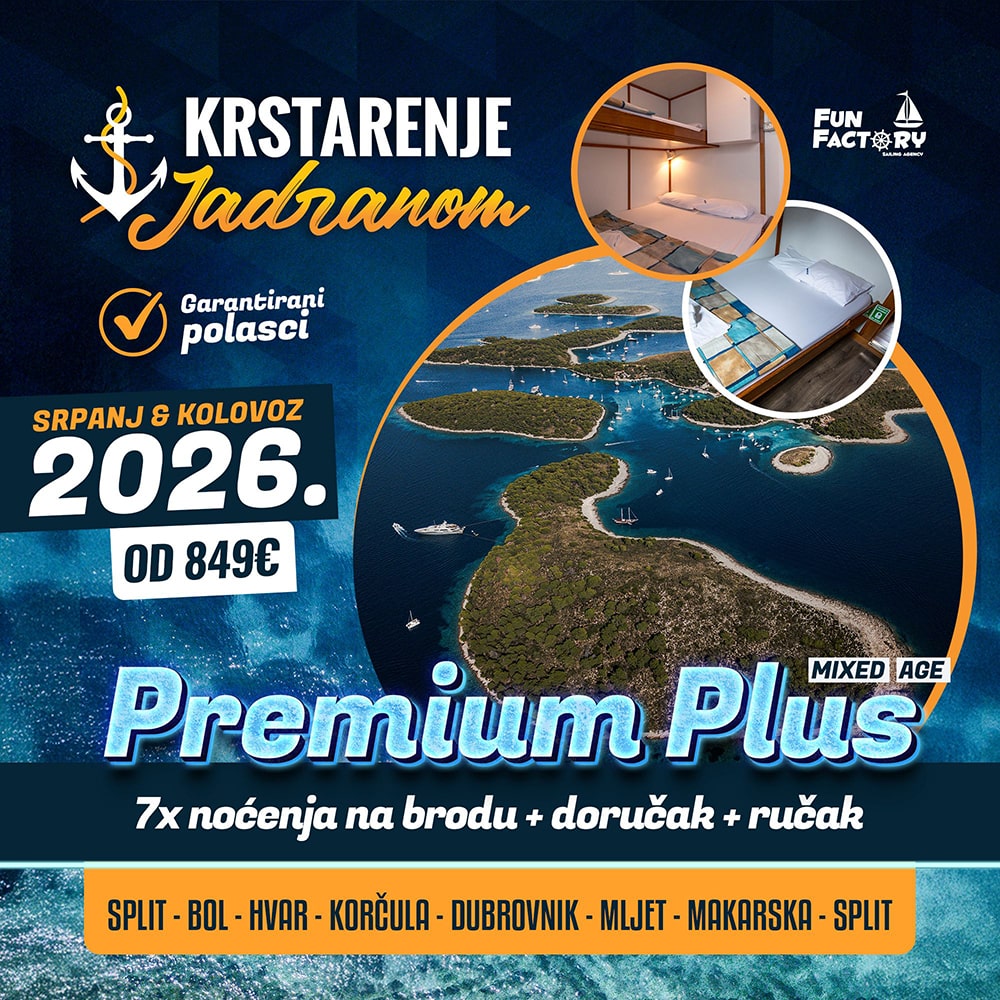 Krstarenje Jadranom 2026. | PREMIUM PLUS | Mixed age